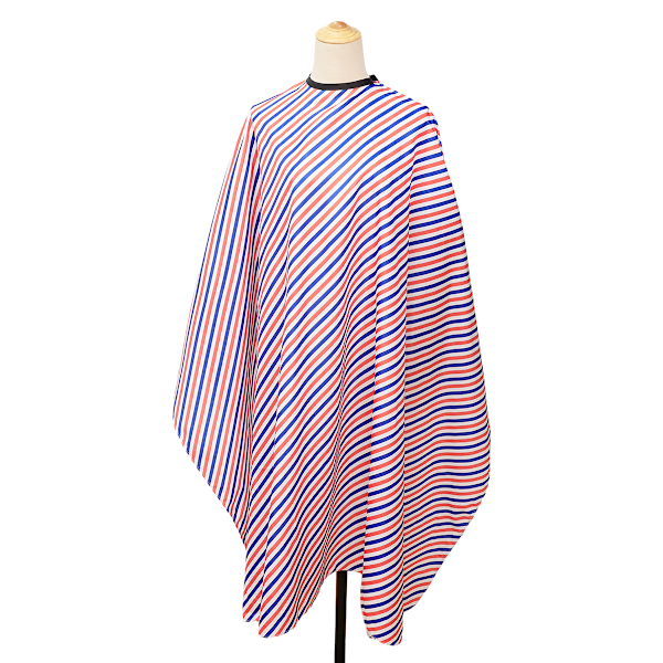 Salong Kapp Polyester Hårklipp Forkle Hårklipp Kapp, 57”x63”, Rød, Blå og Hvite Striper