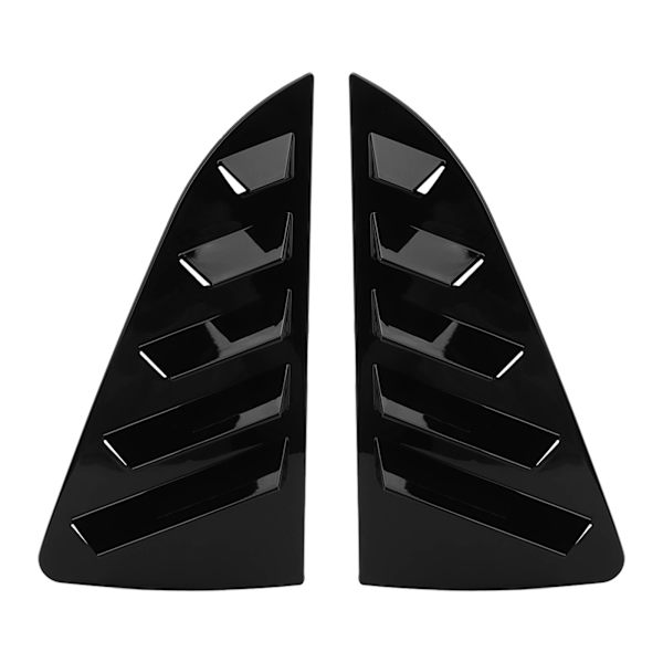 1Par Sidevindu Louver Deksel Beskyttende Stilig Robust Vindu Triangulære Lukker Trim For Mk5 6R 6C Blank Svart