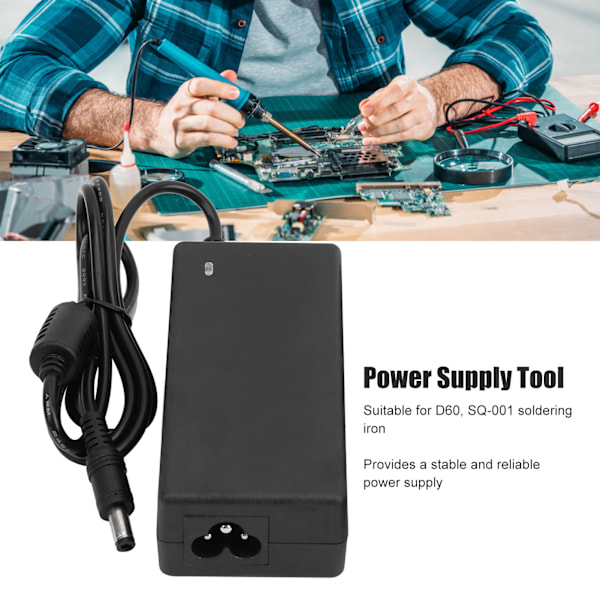 Strømforsyningskabel 19V 3A for D60 SQ‑001 Elektrisk Loddejern Lading AC100-240VUS Plugg