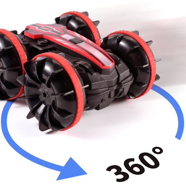 Amfibisk RC-bil for barn Gestur Sensor 4WD Vanntett Fjernstyrt Monster Truck Stuntbil Jenter for Gutter Jenter
