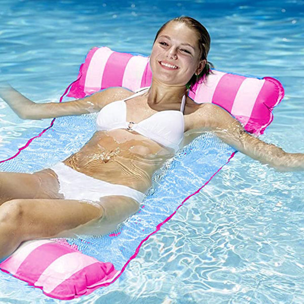 Hængekøje Oppustelig Pool Flydelegeme, Pool Flydelegeme Lounger, Swimming Pool Flydelegeme Stol, Multifunktionel Pool Hængekøje