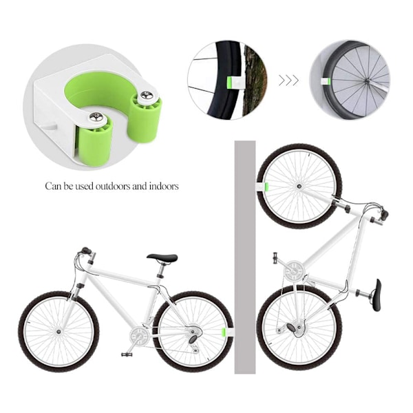 Cykelparkeringsspänne Väggmontering Mountainbike Landsvägscykel Vertikal Förvaring Hållare Clip Cykel Display Stativ Spännen MTB Cykel
