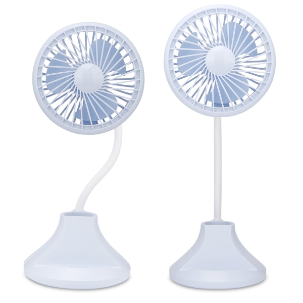 1Pc Mini Desktop Fan with Rechargeable USB and Table Night Lamp