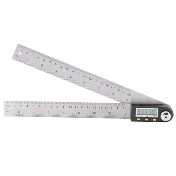 Digital Vinkelmåler LED Display Rustfrit Stål Metrisk Imperial 360° Måler 200mm