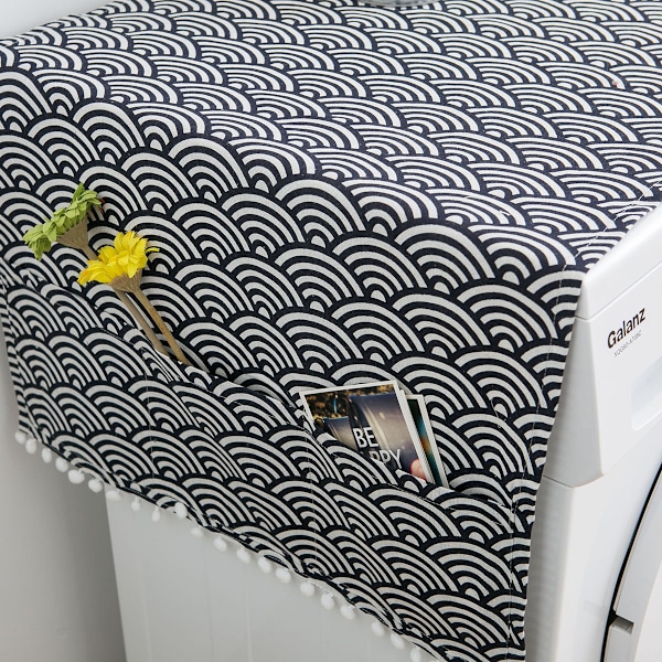 Cover, dammsäker tvättmaskin och torktumlare överst, tvättmaskin cover torktumlare cover med 6 förvaringspåsar för hemköket
