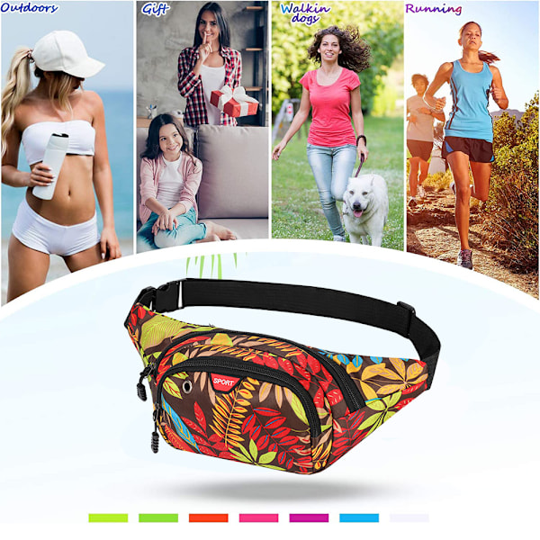 Midjeväsk Running Vandring Cykling Sport Casual Utomhus Resa Crossbody Ryggsäck för Män & Kvinnor