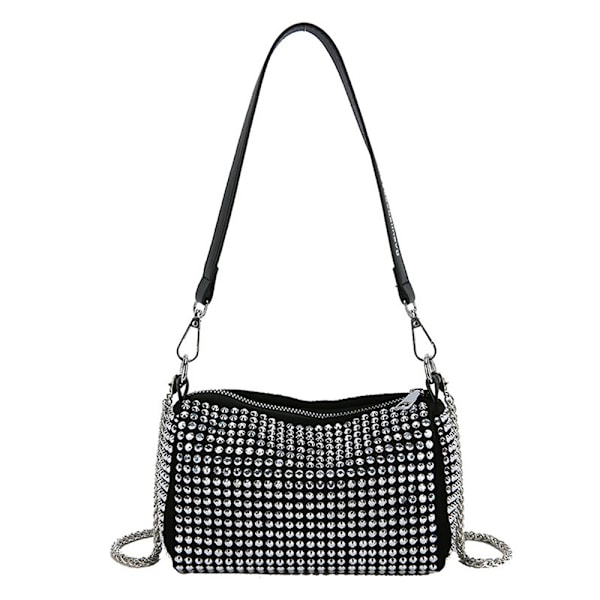 Rihmaustettu Olkalaukku Iltajuhliin - Muodikkaat Kristalliset Yläkahvaiset Laukut Cocktail- ja Klubijuhliin Bling-Clutch-Lompakko Naisille