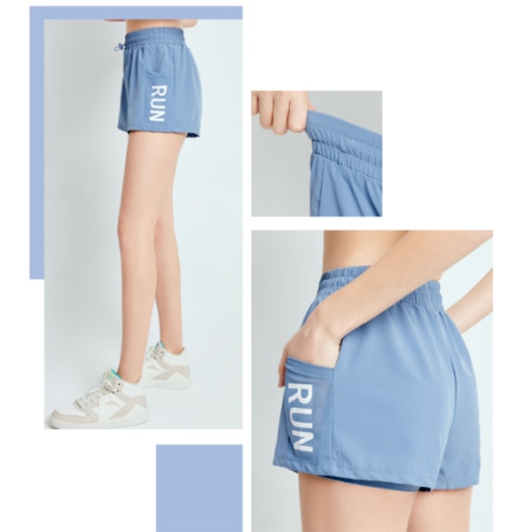 Shorts til Kvinder - Tørre Atletiske Vandreshorts med Lommer - Behagelige Afslappende Lounge Shorts