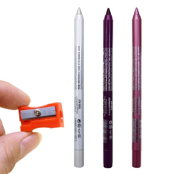 3 Färgade Matta Eyelinerpennor med Pennavässare, Färgade Eyelinerpennor, Pärlglänsande Eyelinerpennor för Kvinnor Vattentät Makeup