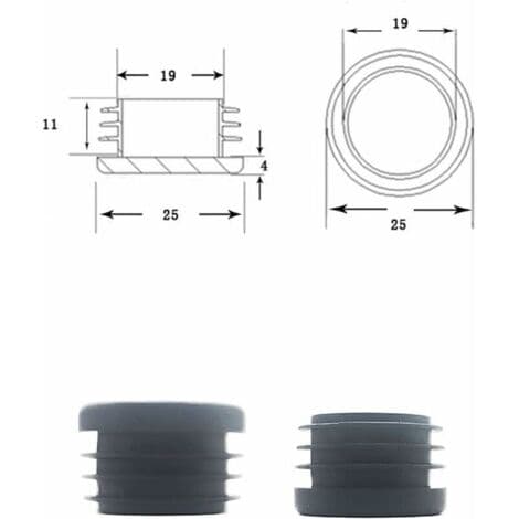 Stolebenshætter – 30-pak – Slagfast PE-plast – Indvendig diameter 19-23,6 mm