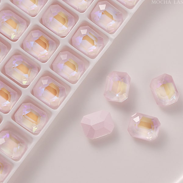 10 stk Aurora Mocha Spids Bund Bor Pink Kærlighed Hjerte K9 Glas Bor Negle Dekoration