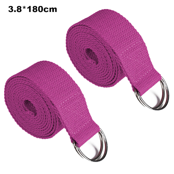 Yoga Strap Stræk Bånd med Justerbar Metal Ring Spænde Loop | Fitness Strækning til Yoga, Pilates