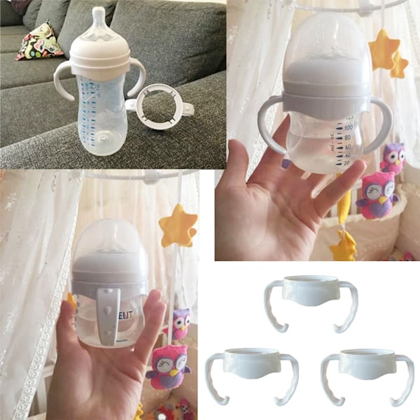 3 stk. Flaskehåndtak Grip Kompatibel for Natural Baby Feeding Bottle, Flaskeholder