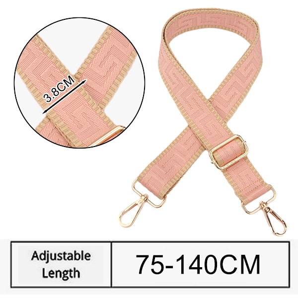 Väska rem, ersättning crossbody axelrem för handväska, 3,8 cm bred axelrem ersättning, justerbar 75-140 cm