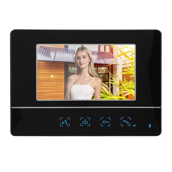 Trådbunden Dörrklocka 7 tum TFT Monitor Intercom Kamera Videodörrtelefon Access Control System 100-240VAU-kontakt