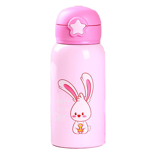 Småbarns Sippy Cup med Straw, Zoo Rustfritt Stål Straw Bottle