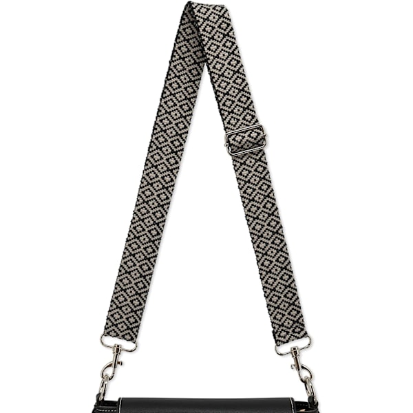 Justerbar axelrem för väskor 75-135 cm väska rem bred 40mm |Axelrem handväska svart axelrem karbinhake svart |Väska rem justerbar