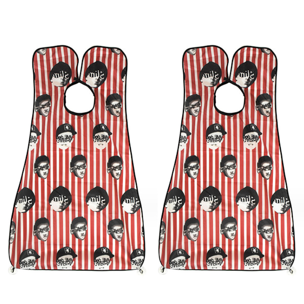 2-pack Skäggbibb-set, Skäggfångare Vattentät Icke-klibbig för Män Rakning Förkläde Skäggfångare, med 4 Sugkoppar, Presenter till Maken