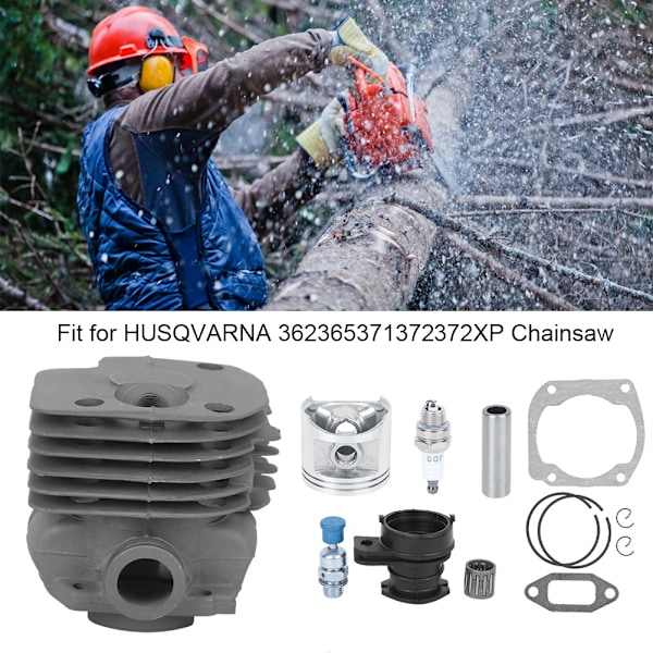 50mm Cylinderkolv Insugningsgrenrör Dekompressionsventilsats Passar HUSQVARNA 362365371372372XP Motorsåg