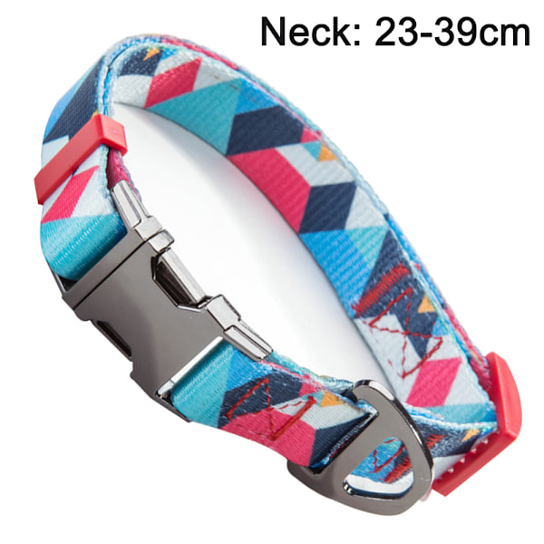 Mjuk och bekväm hundhalsband i polyester med säkerhetslås, justerbart för små, medelstora och stora hundar