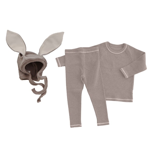 Barnkläder kostym barn basrock baby vår och höst hem kläder pyjamas (Khaki)
