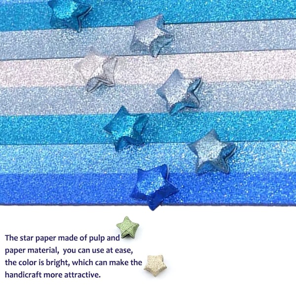 Origami-tähtien paperipakkaus DIY, 360/520 arkki, moniväriset glitter-origami lapsille taiteen ja käsityön projekteihin