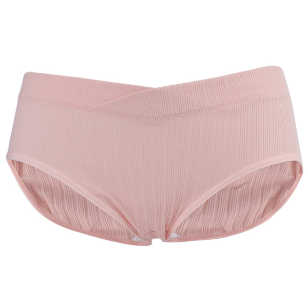 Graviditetsunderkläder med låg midja, andningsbara trosor med bukstöd för kvinnor, mjuka elastiska underkläder, rosa XXL
