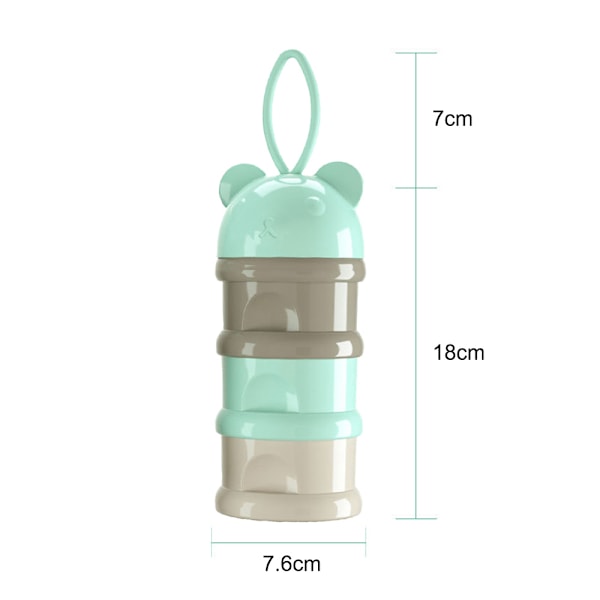 Stable, bærbar melkepulverdispenser og snacksbeholder for baby og barn, perfekt for utendørs