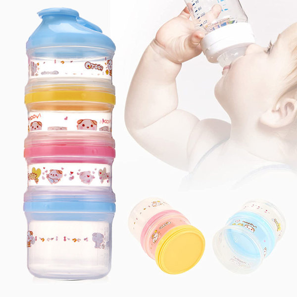 Stable melkepulverboks for babymat, oppbevaringsbeholder for snacks, kopper for småbarn