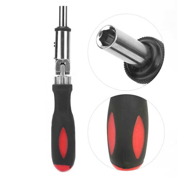 Multifunktionel Justerbar 180° Roterende CW/CCW Magnetisk Ratsknapsskruetrækker