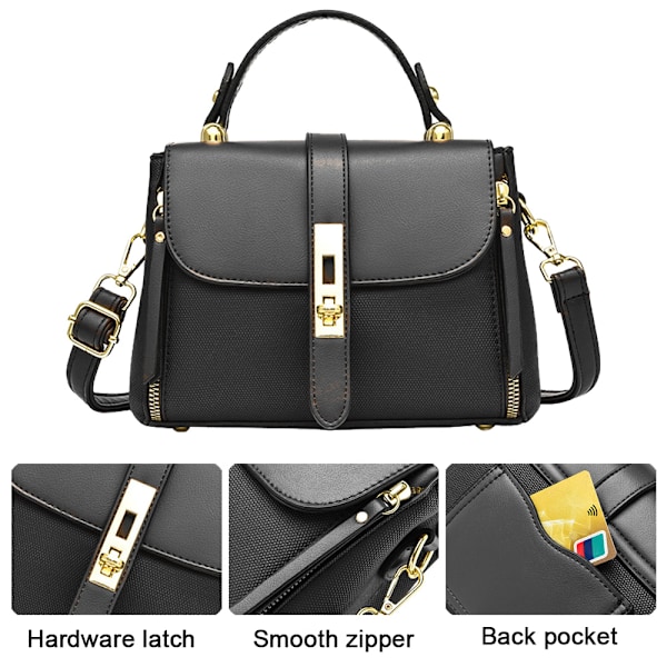 Skulderveske for kvinner, crossbody-veske, myk lær, vanntett, stilig håndveske, liten oppgradering