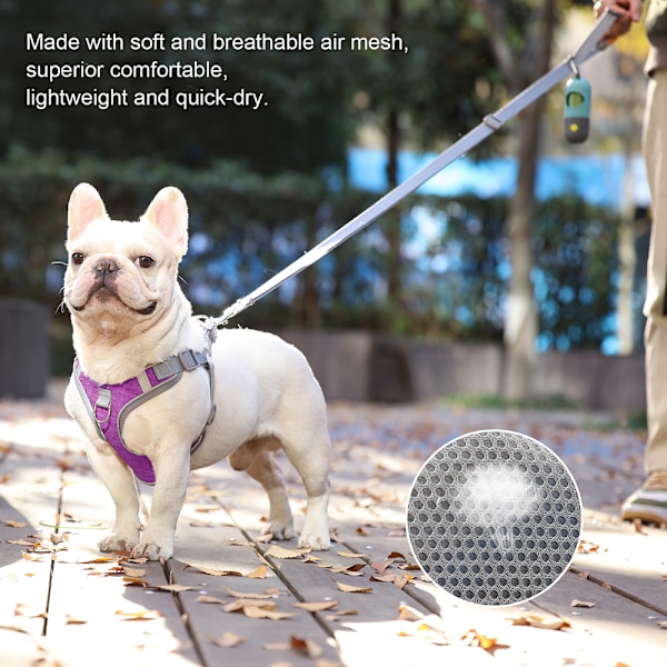 Line-sæt - Hundevestsele til små hunde mellemstore hunde - Justerbar reflekterende trin-i sele