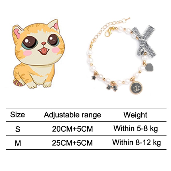 Hunde- og Katteperle Halskæde Bling Tilbehør Bånd Kærlighed Charm Vedhæng Kæledyr Hvalp Smykker til Hunhvalp Chihuahua Yorkie Justerbar Håndlavet