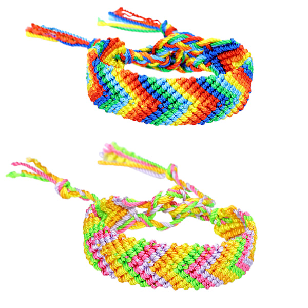 2 st olika färger Pride flätad armband regnbåge Pride parad accessoar Pride smycken för män kvinnor