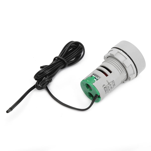 AC 50~380V Temperaturindikatorlys LED Digitalt Displayet Termometer -20~199℃(Grøn)