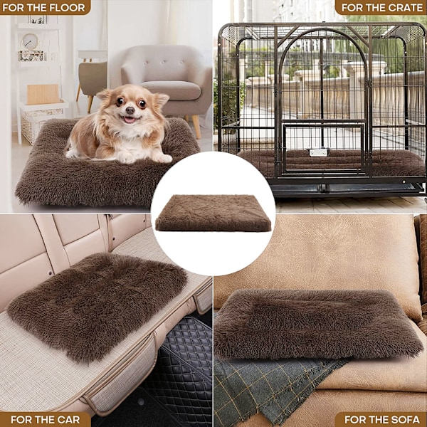 Pludset firkantet hundekasse kattemåtte kæledyrsbur dyb sovende hund sofa seng kæledyrstilbehør