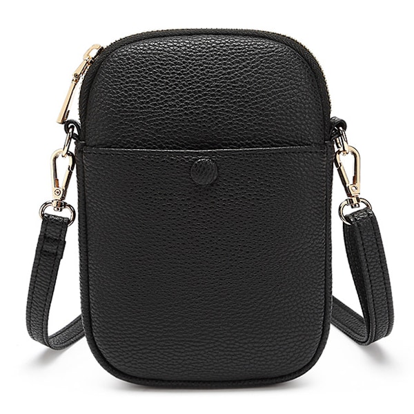 Crossbodyväska för kvinnor, axelväska i läder, mobiltelefonväska, liten crossbody, justerbar axelrem, mobilväska, plånbok, handväska för kvinnor