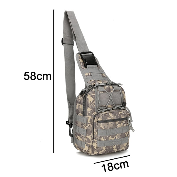 Justerbar Sling Bag for Utendørs - Menn og Kvinner med Glidelåslommer, for Hiking, Reiser, Løping, Sykling