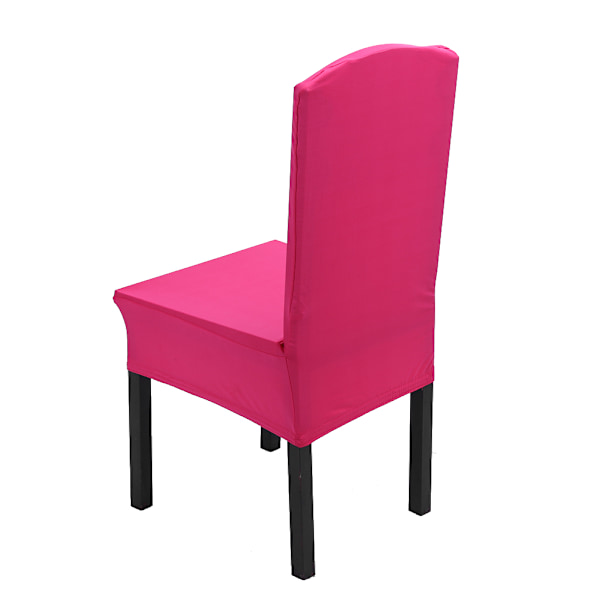 1 stk Elastisk Stolkledning Godteri Farger Hjem Middag Sete Trekk Bryllup Dekorasjon #Rose Rød