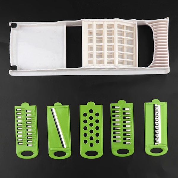 Multifunktionell Grönsakshackare, Skärare, Slicer och Tärnare med 5 Blad - Köksredskap