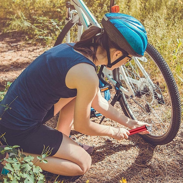 Minicykelpumpe 120 PSI Inkluderer Monteringssæt - Kompakt & Let - Cykeldækspumpe til Vej, Bjerg og Cykler