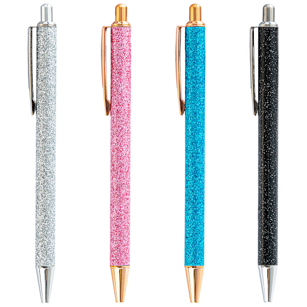 4-pack kulspetspennor, bekväma skrivpennor, söta pennor kontorsmaterial för kvinnor & män