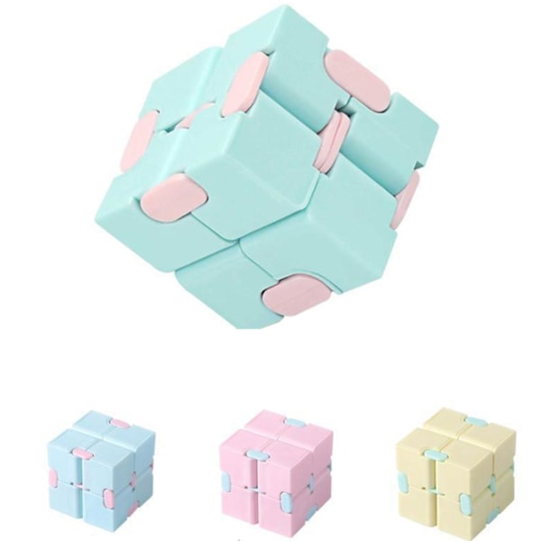 Fidget Toys, infinity cube, Antistress, Black Black Svart