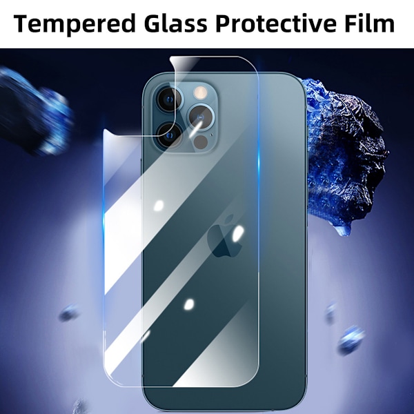 Passer til iPhone 14 Pro bagcover hærdet glas 0,3 mm