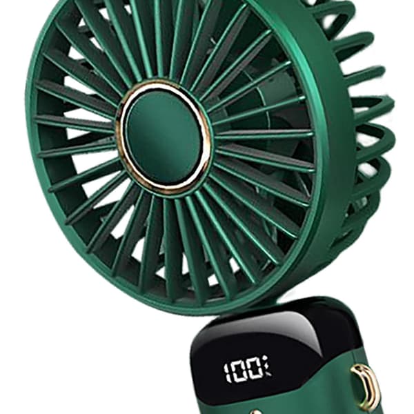 Bordventilator Telefonholder LED-display USB Genopladelig til Kontor Hjem Rejse[TT]