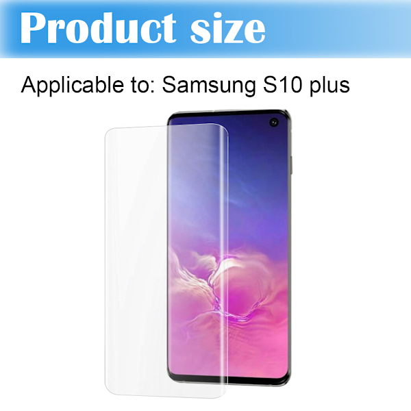 Heltäckande Galaxy S10 Plus Skärmskydd Nanoedge Skyddsplast transparent