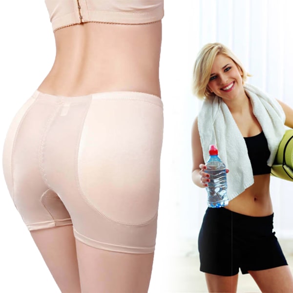 Höftlyftande Padded Enhancer för Kvinnor Sömlös Plump Crotch Stretchig Andningsbar Butt Padded Underkläder Hudfärg M