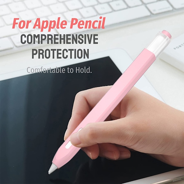 Suojaava pehmeä silikonikuori, yhteensopiva Apple Pencil 2. sukupolven kanssa, hyytelömäinen läpinäkyvä väri