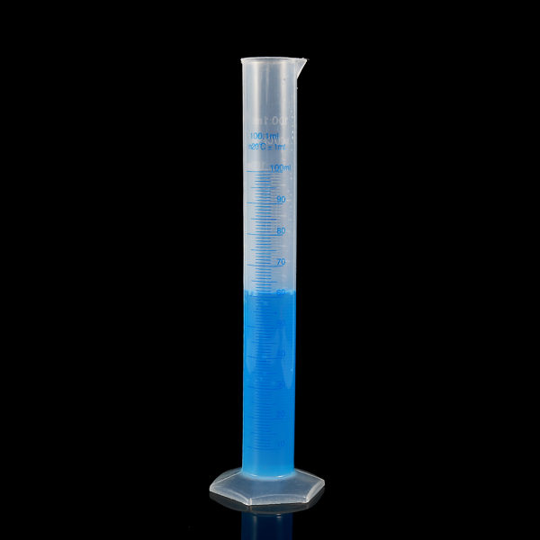Mätcylindrar Glas 100ml graderad plastcylinder
