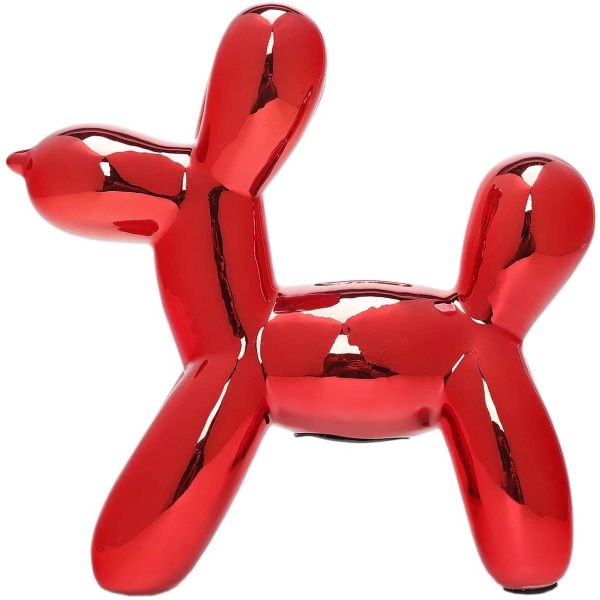 Ballonghund, keramiska hundstatyer, modern skulptur, Bookself TV